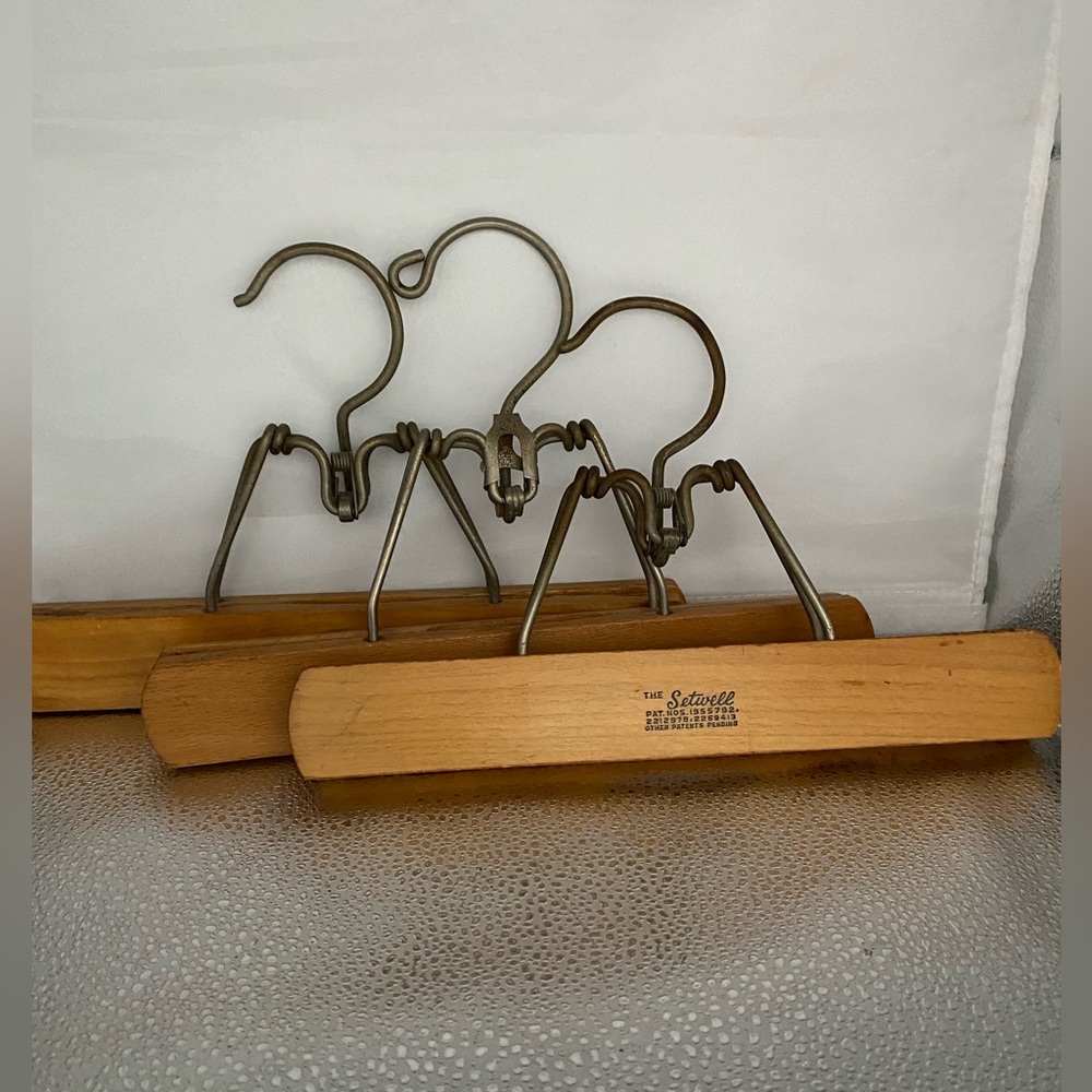 3 Wooden Skirt Hangers (Vintage)